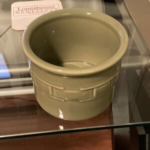 Longaberger Green Ceramic Planter